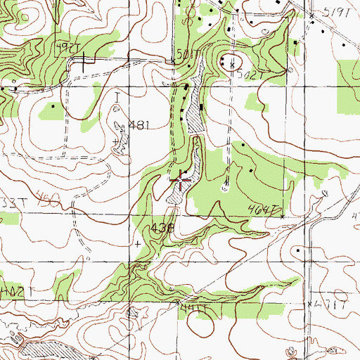Topographic Map of Moonshine Creek Lake No1, TX