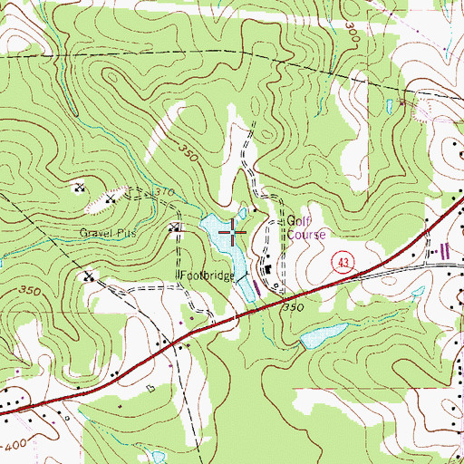 Topographic Map of Marshall Lakeside Country Club Dam, TX