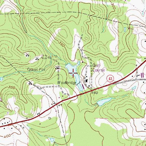 Topographic Map of Marshall Lakeside Country Club Lake, TX
