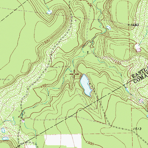 Topographic Map of Whiteside Estate Lake Dam, TX