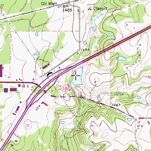 Topographic Map of Old City Lake, TX