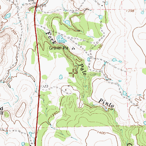 Topographic Map of Howard Wade Lake Dam, TX