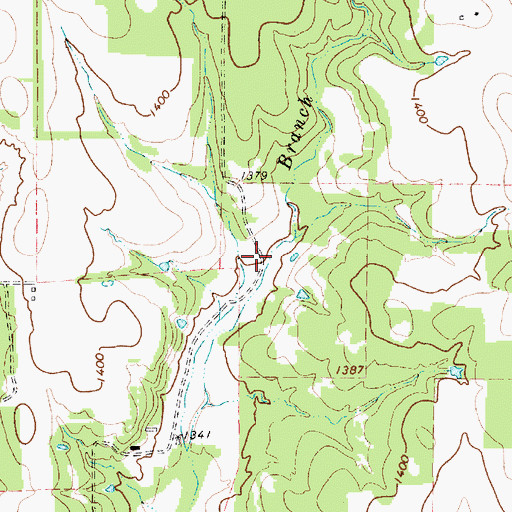 Topographic Map of Love and Rodgers Dam Number 1, TX