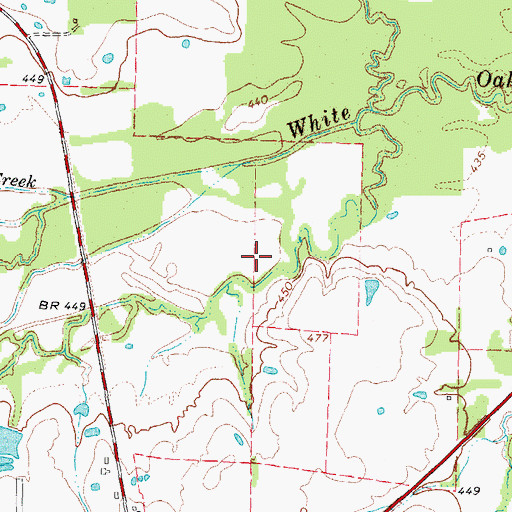 Topographic Map of Sulphur Springs Dam, TX