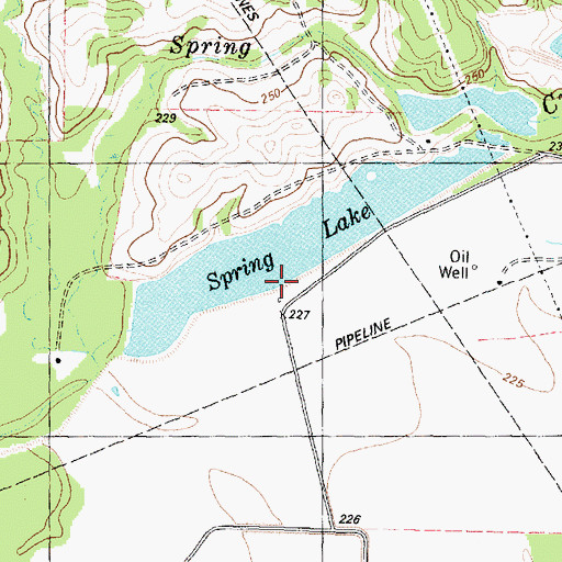 Topographic Map of Carroll Lake Dam, TX