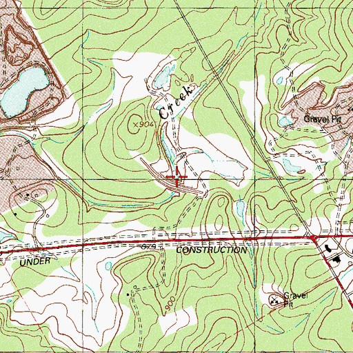 Topographic Map of Soil Conservation Service Site 13a Reservoir, TX