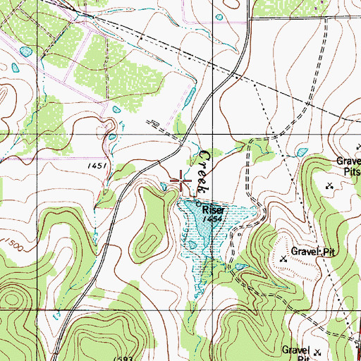Topographic Map of Soil Conservation Service Site 4a Dam, TX