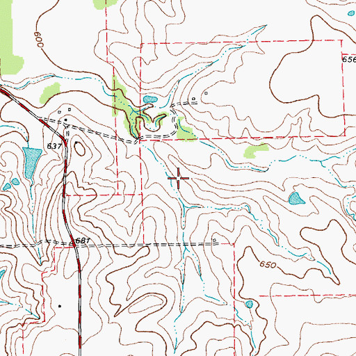 Topographic Map of Soil Conservation Service Site 16 Reservoir, TX