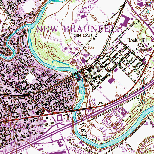 Topographic Map of West Point-Pepperell Dam, TX