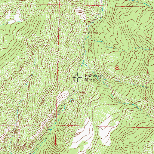 Topographic Map of Landerth Mine, CO
