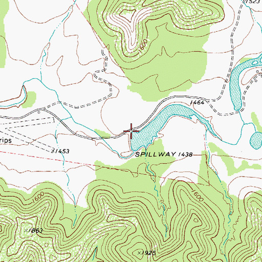 Topographic Map of Williams Lake Number 2 Dam, TX