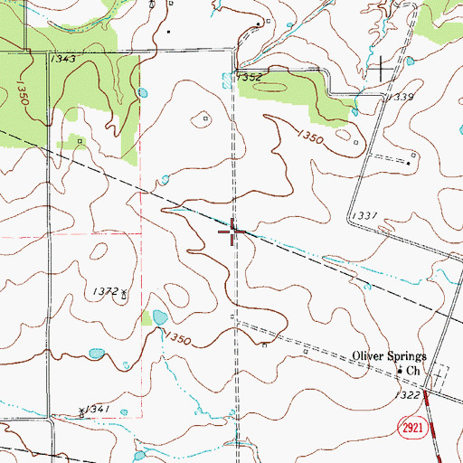 Topographic Map of Hardin Number 2 Dam, TX