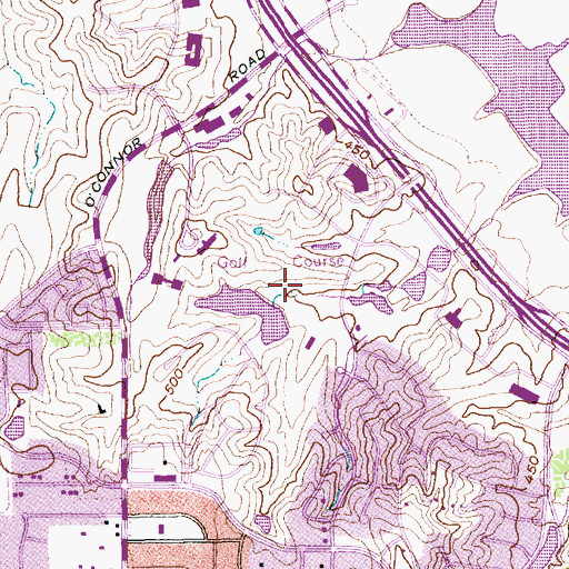 Topographic Map of Las Colinas Reservoir Number 7 Dam, TX