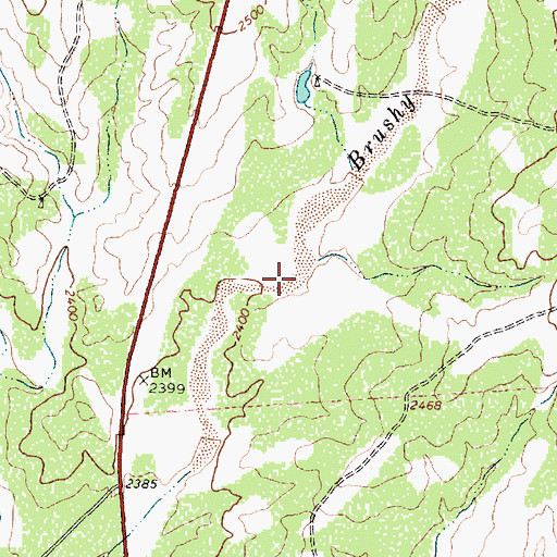 Topographic Map of Soil Conservation Service Site 2 Reservoir, TX
