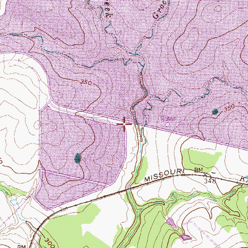 Topographic Map of Cedar Creek Dam, TX