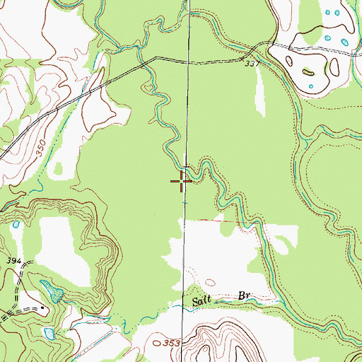 Topographic Map of Lake Fork Dam, TX