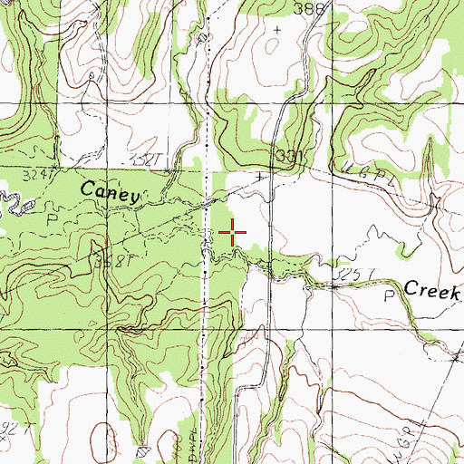 Topographic Map of Forest Grove Reservoir, TX