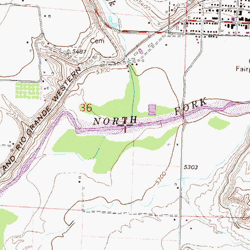 Topographic Map of Leroux Creek, CO