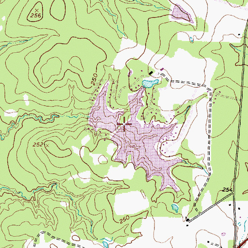 Topographic Map of Horseshoe Lake Number 2 Dam, TX