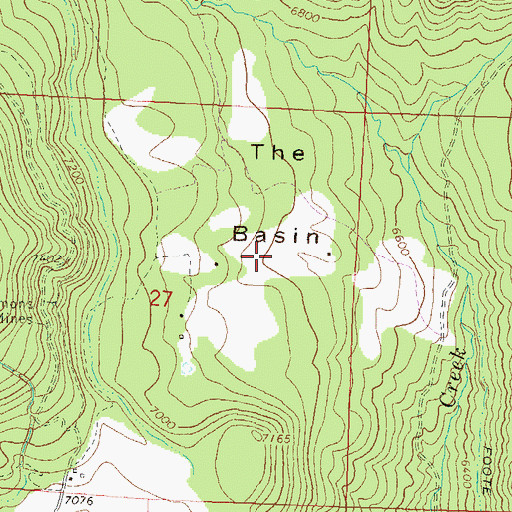 Topographic Map of The Basin, CO