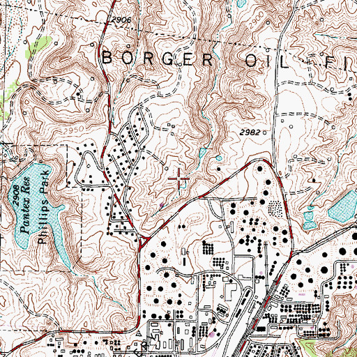 Topographic Map of Phillips Refinery Dam Number 1, TX