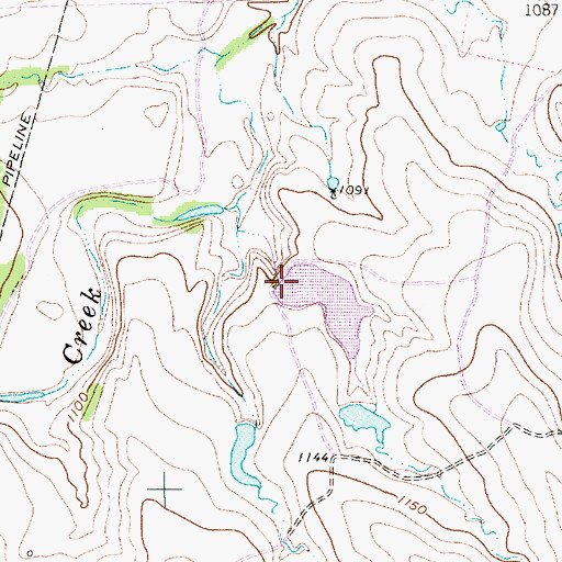 Topographic Map of Thomas Cherryhomes Lake Dam, TX