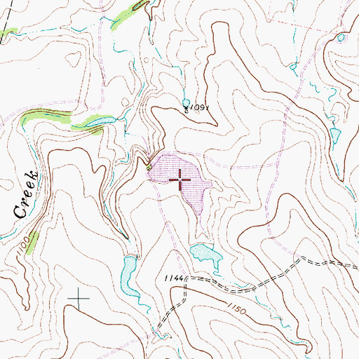 Topographic Map of Thomas Cherryhomes Lake, TX