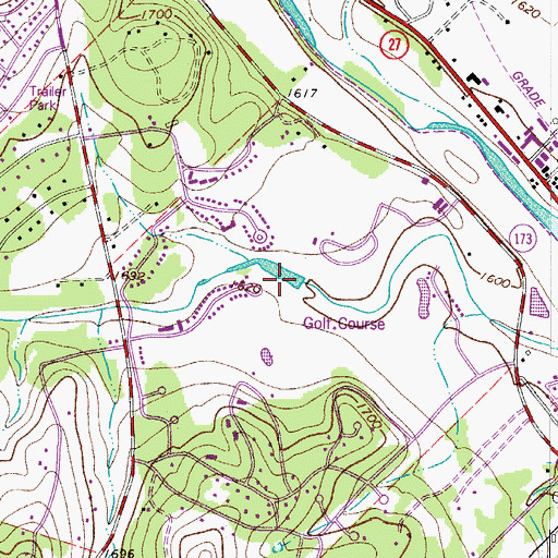 Topographic Map of Camp Meeting Creek Dam, TX