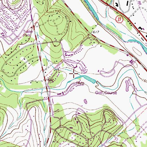 Topographic Map of Camp Meeting Creek Reservoir, TX