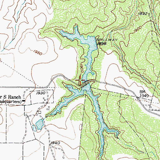 Topographic Map of Bar S Ranch Upper Lake, TX