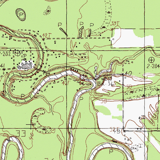 Topographic Map of Knights Forest Lake Dam, TX
