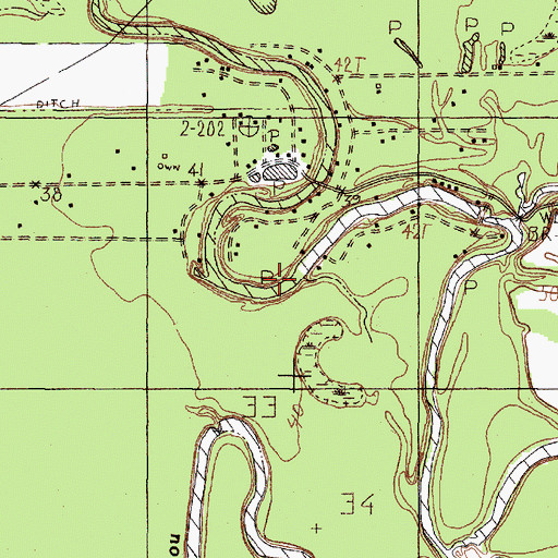 Topographic Map of Knights Forest Lake, TX