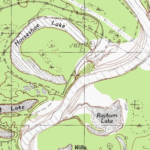 Topographic Map of Cypress Lake, TX