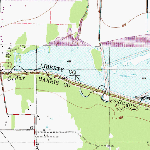 Topographic Map of Enderli Reservoir, TX