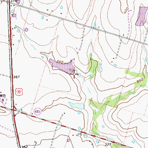 Topographic Map of Thomas Estate Lake Dam, TX