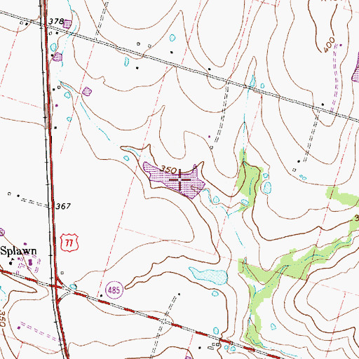 Topographic Map of Thomas Estate Lake, TX