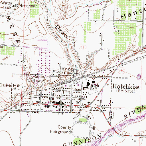 Topographic Map of Short Draw, CO