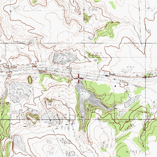 Topographic Map of Lawrence Porter Lake Number 1 Dam, TX