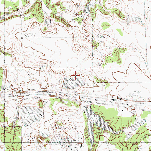 Topographic Map of E J Porter Lake Dam, TX