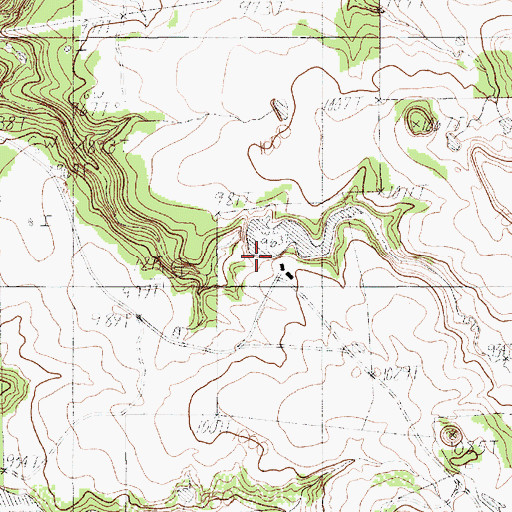 Topographic Map of Richards Lake Number 3 Dam, TX