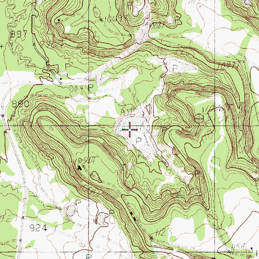 Topographic Map of Waddell Ranch Lake Number 1, TX