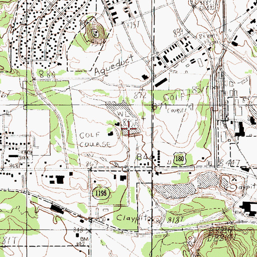 Topographic Map of Holiday Hills Club Lake Dam, TX