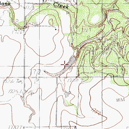 Topographic Map of Baca Lake, TX