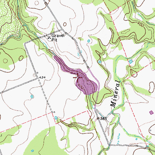 Topographic Map of Schultz Lake, TX