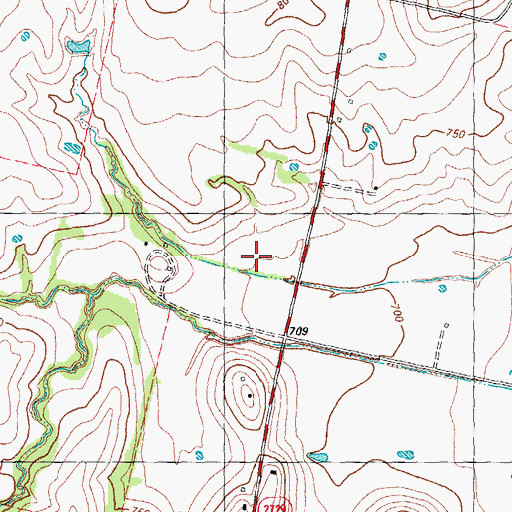 Topographic Map of Soil Conservation Service Site 26 Reservoir, TX