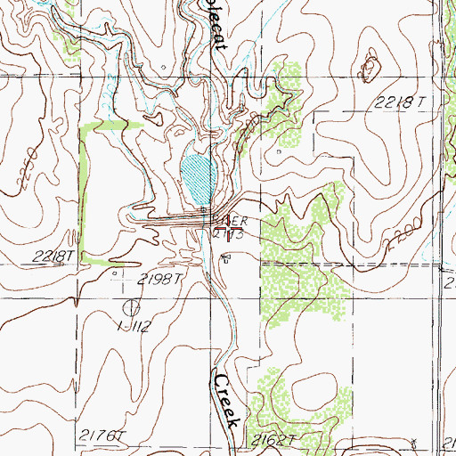 Topographic Map of Soil Conservation Service Site 6 Dam, TX