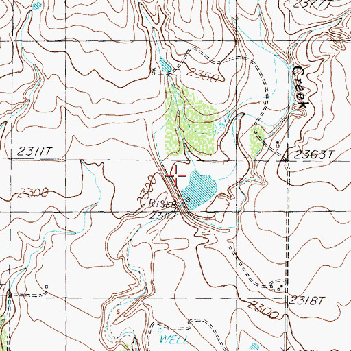 Topographic Map of Soil Conservation Service Site 8 Dam, TX