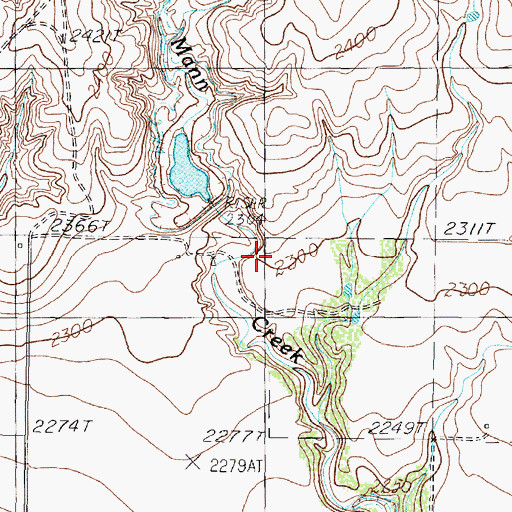 Topographic Map of Soil Conservation Service Site 7 Dam, TX