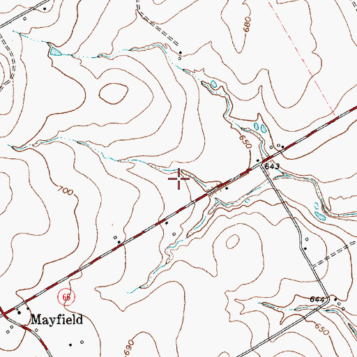 Topographic Map of Soil Conservation Service Grade Stabilization Structure 106, TX