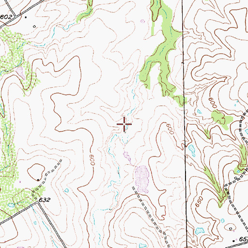 Topographic Map of Soil Conservation Service Site 92a Reservoir, TX
